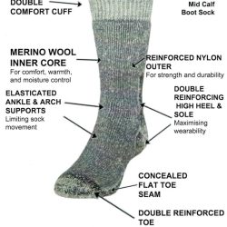 Charcoal Merino Boot Socks