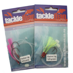 Tackleman Flasher Rig  5/0 Pink or Lime
