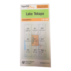 Topo50 Map BY17 Lake Tekapo